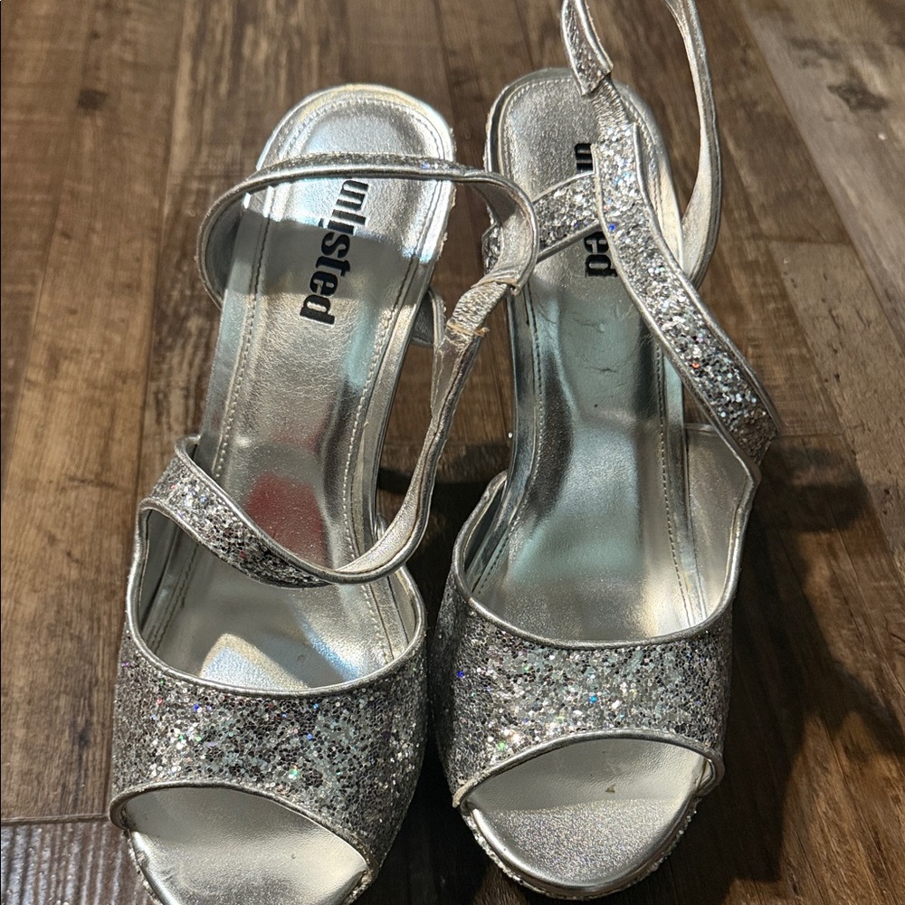 Unlisted Sparkling Silver Women's Heels